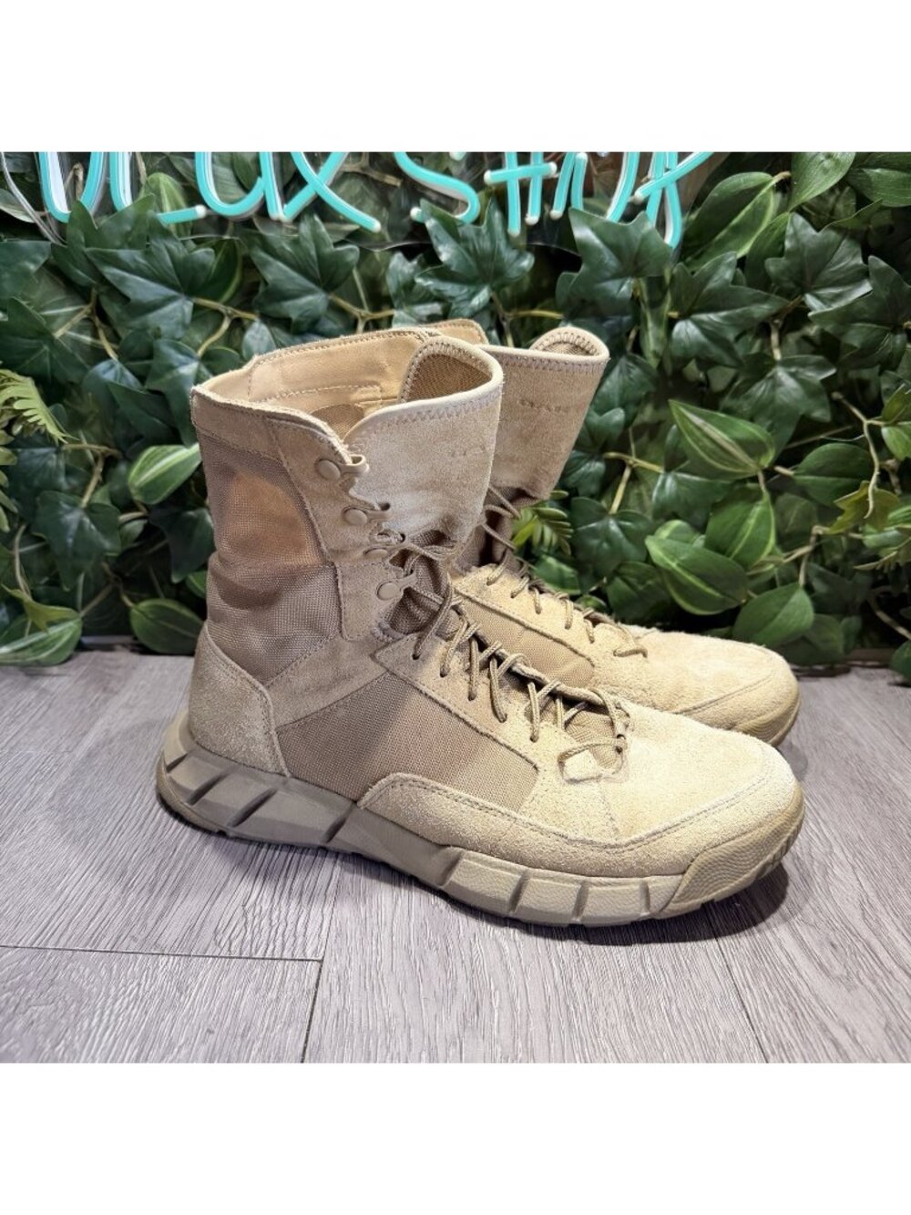 Oakley Boots Mens Size 9 Beige Suede Combat Tactical Military 11188-889